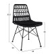ΣΕΤ 7ΤΜΧ WICKER ΜΕ ΤΡΑΠΕΖΙ 160X90X78Υ ΜΠΕΖ & ΜΑΥΡΟ ΧΡΩΜΑ FB910516