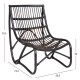 ΠΟΛΥΘΡΟΝΑ FB99815.02 ΡΑΒΔΟΙ RATTAN ΣΕ ΜΑΥΡΟ 56,5x73,5x79,5Υ εκ.--Β' ΔΙΑΛΟΓΗΣ