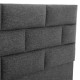 ΚΡΕΒΑΤΙ ΑΠΟ ΓΚΡΙ ΥΦΑΣΜΑ FB9644.01 ΓΙΑ ΣΤΡΩΜΑ 150x200 εκ.
