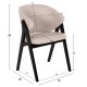 ΚΑΡΕΚΛΑ FB99746.01 RUBBERWOOD ΣΕ ΜΑΥΡΟ ΧΡΩΜΑ-ΜΠΕΖ ΥΦΑΣΜΑ 55x60x84Yεκ. - 2τμχ