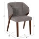 ΚΑΡΕΚΛΑ FB99749 RUBBERWOOD ΣΕ ΚΑΡΥΔΙ-ΓΚΡΙ ΥΦΑΣΜΑ 50x53x77Υεκ. - 2τμχ