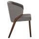 ΚΑΡΕΚΛΑ FB99749 RUBBERWOOD ΣΕ ΚΑΡΥΔΙ-ΓΚΡΙ ΥΦΑΣΜΑ 50x53x77Υεκ. - 2τμχ
