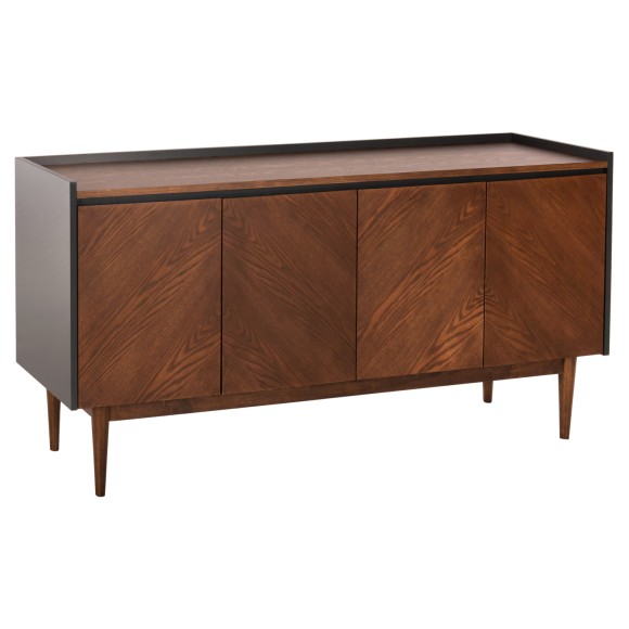ΜΠΟΥΦΕΣ FB99740 MDF ΣΕ ΣΚΟΥΡΟ ΓΚΡΙ & ΚΑΡΥΔΙ ΚΑΠΛΑΜΑ 170x43x83Υεκ.