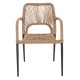 ΠΟΛΥΘΡΟΝΑ ΑΛΟΥΜΙΝΙΟY FB95771.02 ΓΚΡΙ ΜΕ P.E.TWIST RATTAN ΜΠΕΖ 55x63x82Y εκ.