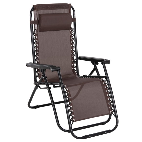 ΠΟΛΥΘΡΟΝΑ RELAX FB95095.13 ΚΑΦΕ TEXTILENE-ΜΑΥΡΟ ΜΕΤΑΛΛΟ 67x145x110Υεκ.