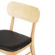 KΑΡΕΚΛΑ ΤΡΑΠΕΖΑΡΙΑΣ FB99945.01 RUBBERWOOD-ΜΑΥΡΟ PU 50x50x80Υεκ. - 2τμχ