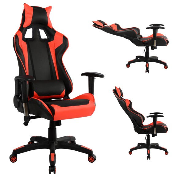 ΠΟΛΥΘΡΟΝΑ GAMING FB91056.01 ΜΑΥΡΟ ΚΟΚΚΙΝΟ PU 67x70x134 εκ.
