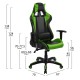 ΠΟΛΥΘΡΟΝΑ GAMING FB91056.03 ΜΑΥΡΟ ΠΡΑΣΙΝΟ PU 67x70x134 εκ.