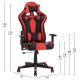 ΚΑΡΕΚΛΑ ΓΡΑΦΕΙΟΥ GAMING FB91162.01 ΜΑΥΡΟ ΚΟΚΚΙΝΟ PU 67x70x130 εκ.