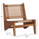 ΚΑΡΕΚΛΑ LOUNGE FB99913 ΞΥΛΟ TEAK ΣΕ ΦΥΣΙΚΟ--ΣΥΝΘ.ΣΧΟΙΝΙ ΜΠΕΖ 55,5x74x65Υεκ.