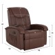 ΠΟΛΥΘΡΟΝΑ ΜΕ ΜΗΧΑΝΙΣΜΟ MASSAGE FB90026.03 PU ΚΑΦΕ ΣΚΟΥΡΟ 80x96x97 εκ.
