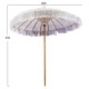 ΟΜΠΡΕΛΑ ΜΑΚΡΑΜΕ ΜΠΕΖ ΞΥΛO TEAK ΣΚΕΛΕΤΟΣ 200X250 FB96035.01