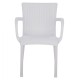ΠΟΛΥΘΡΟΝΑ ΠΟΛΥΠΡΟΠΥΛΕΝΙΟΥ RATTAN ΠΟΔΙ ALU FB95591.01 ΧΡΩΜΑ ΛΕΥΚΟ 60x60x82 cm