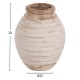 ΔΙΑΚΟΣΜΗΤΙΚΟ ΒΑΖΟ FB97940 ΤΕΡΑΚΟΤΑ ΣΕ ANTIQUE ΛΕΥΚΟ ΜΠΕΖ ΧΡΩΜΑ Φ20x25Y εκ.