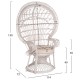 ΠΟΛΥΘΡΟΝΑ FB99342.02 RATTAN ΣΕ ΛΕΥΚΟ-ΜΑΞΙΛΑΡΙ ΛΕΥΚΟ 114x72x150Yεκ.