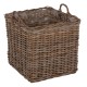 ΣΕΤ ΔΙΑΚΟΣΜΗΤΙΚΑ ΚΑΛΑΘΙΑ FB99657 4ΤΜΧ ΑΠΟ KUBU RATTAN ΣΕ ΓΚΡΙ 52x52x50-57Υεκ.
