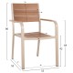 ΠΟΛΥΘΡΟΝΑ ΑΛΟΥΜΙΝΙΟΥ FB95127.04 ΣΑΜΠΑΝΙ ΜΕ POLYWOOD 55x52x86Yεκ.