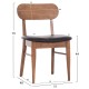 KΑΡΕΚΛΑ ΤΡΑΠΕΖΑΡΙΑΣ FB99945.03 ΚΑΡΥΔΙ RUBBERWOOD-ΜΑΥΡΟ PU 51x48x79Υεκ