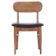 KΑΡΕΚΛΑ ΤΡΑΠΕΖΑΡΙΑΣ FB99945.03 ΚΑΡΥΔΙ RUBBERWOOD-ΜΑΥΡΟ PU 51x48x79Υεκ