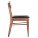 KΑΡΕΚΛΑ ΤΡΑΠΕΖΑΡΙΑΣ FB99945.03 ΚΑΡΥΔΙ RUBBERWOOD-ΜΑΥΡΟ PU 51x48x79Υεκ