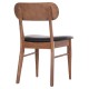 KΑΡΕΚΛΑ ΤΡΑΠΕΖΑΡΙΑΣ FB99945.03 ΚΑΡΥΔΙ RUBBERWOOD-ΜΑΥΡΟ PU 51x48x79Υεκ