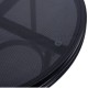 ΤΡΑΠΕΖΙ ΑΛΟΥΜΙΝΙΟΥ Φ70 BAMBOO FB95532.02 ΜΑΥΡΟ ΜΕ ΓΥΑΛΙ Φ70X76 εκ