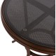 ΤΡΑΠΕΖΙ ΑΛΟΥΜΙΝΙΟΥ Φ70x76 εκ. BAMBOO FB95532.03 ΚΑΦΕ ΜΕ ΓΥΑΛΙ