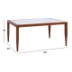 ΤΡΑΠΕΖΙ MEIR ΣΑΛΟΝΙΟΥ ΑΛΟΥΜΙΝΙΟΥ BAMBOO LOOK ΜΕ ΓΥΑΛΙ 100Χ58Χ46 FB95551.01