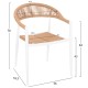 ΠΟΛΥΘΡΟΝΑ ΑΛΟΥΜΙΝΙΟΥ ΛΕΥΚΗ PΕ RATTAN ΜΠΕΖ FB95854.01 56x55,5x78Υεκ.