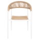 ΠΟΛΥΘΡΟΝΑ ΑΛΟΥΜΙΝΙΟΥ ΛΕΥΚΗ PΕ RATTAN ΜΠΕΖ FB95854.01 56x55,5x78Υεκ.