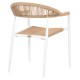 ΠΟΛΥΘΡΟΝΑ ΑΛΟΥΜΙΝΙΟΥ ΛΕΥΚΗ PΕ RATTAN ΜΠΕΖ FB95854.01 56x55,5x78Υεκ.