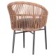 ΠΟΛΥΘΡΟΝΑ ΑΛΟΥΜΙΝΙΟΥ FB96265.01 ΣΚΟΥΡΟ ΓΚΡΙ- P.E.RATTAN ΣΕ ΦΥΣΙΚΟ 58x61x75Υεκ.