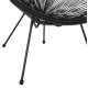 ΣΕΤ ΕΞΩΤΕΡΙΚΟΥ ΧΩΡΟΥ 3ΤΜΧ FB921101 P.E.RATTAN-ΜΕΤΑΛΛΟ ΣΕ ΜΑΥΡΟ