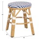ΣΚΑΜΠΟ ΑΛΟΥΜΙΝΙΟΥ FB96285.05 BAMBOO LOOK-TEXTILENE ΛΕΥΚΟ-ΜΠΛΕ Φ36x46Υεκ.