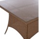 ΤΡΑΠΕΖΙ ΜΕΤΑΛΛΙΚΟ RATTAN ΜΠΕΖ ΚΑΦΕ FB95507.02 150x90x75 εκ.