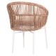 ΠΟΛΥΘΡΟΝΑ ΑΛΟΥΜ. FB96265.02 ΛΕΥΚΗ-P.E.RATTAN ΦΥΣΙΚΟ-ΜΠΕΖ ΜΑΞΙΛΑΡΙΑ 58x61x75Υ