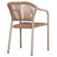 ΠΟΛΥΘΡΟΝΑ ΑΛΟΥΜΙΝΙΟΥ FB96266.02 MOKA ΣΚΕΛΕΤΟΣ-P.E.RATTAN ΦΥΣΙΚΟ 58x56x79Υεκ