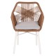 ΠΟΛΥΘΡΟΝΑ FB96048.11 ΑΛΟΥΜΙΝΙΟ ΛΕΥΚΟ-P.E. RATTAN ΜΠΕΖ 59x63x81Υεκ