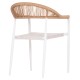 ΠΟΛΥΘΡΟΝΑ FB96284.01 ΑΛΟΥΜΙΝΙΟ & TEXTILENE ΛΕΥΚΟ--P.E.TWISTED RATTAN 55x56x79Υεκ