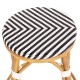 ΣΚΑΜΠΟ ΑΛΟΥΜΙΝΙΟΥ ΜΕΣ.ΥΨΟΥΣ FB96286.03 BAMBOO LOOK & TEXTILENE ΜΑΥΡΟ 43x43x65Υεκ