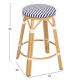 ΣΚΑΜΠΟ ΑΛΟΥΜΙΝΙΟΥ ΜΕΣ.ΥΨΟΥΣ FB96286.05 BAMBOO LOOK & TEXTILENE ΜΠΛΕ 43x43x65Υεκ