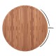 ΕΠΙΦΑΝΕΙΑ ΤΡΑΠΕΖΙΟΥ ΣΤΡΟΓΓΥΛΗ FB918134 ΞΥΛΟ TEAK--ΦΥΣΙΚΟ Φ80x4(πάχος)εκ.
