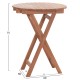 ΤΡΑΠΕΖΙ ΣΚΗΝΟΘΕΤΗ ΣΤΡΟΓΓΥΛΟ FB918120 ΞΥΛΟ TEAK--ΦΥΣΙΚΟ Φ60x75Υεκ.