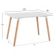 ΤΡΑΠΕΖΙ FB98581.01 ΛΕΥΚΟ MDF-ΠΟΔΙΑ ΟΞΙΑ ΣΕ ΦΥΣΙΚΟ ΧΡΩΜΑ- 120Χ60X74Υεκ.