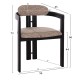 ΠΟΛΥΘΡΟΝΑ ΤΡΑΠΕΖΑΡΙΑΣ FB918247.02 ΚΑΦΕ ΥΦΑΣΜΑ--PLYWOOD ΣΕ ΜΑΥΡΟ 56x45x73Υεκ - 2τμχ