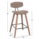 ΣΚΑΜΠΟ ΜΠΑΡ ΜΕΣ.ΥΨΟΥΣ FB99984.01 PLYWOOD ΣΕ WHITEWASH-ΚΑΦΕ ΥΦΑΣΜΑ 50x48x90Υεκ. - 2τμχ