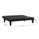 ΚΑΝΑΠΕΣ ΚΡΕΒΑΤΙ 3Θ FB93002.02 ΜΑΥΡΟΣ PU ΜΕ ΓΑΖΙΑ 186x90x82