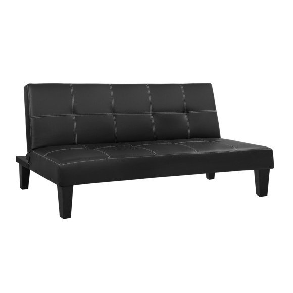 ΚΑΝΑΠΕΣ ΚΡΕΒΑΤΙ 3Θ FB93002.02 ΜΑΥΡΟΣ PU ΜΕ ΓΑΖΙΑ 186x90x82