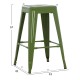 ΣΚΑΜΠΟ ΜΕΣΑΙΟΥ ΥΨΟΥΣ ΜΕΤΑΛΛΙΚΟ FB98573.53 ΣΕ LIGHT OLIVE GREEN 43x43x67Υεκ.