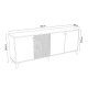 ΜΠΟΥΦΕΣ ΜΕΛΑΜΙΝΗΣ FB99446.11 ΜΑΥΡΟ-ΦΥΣΙΚΟ 180x40x78.6Υεκ.